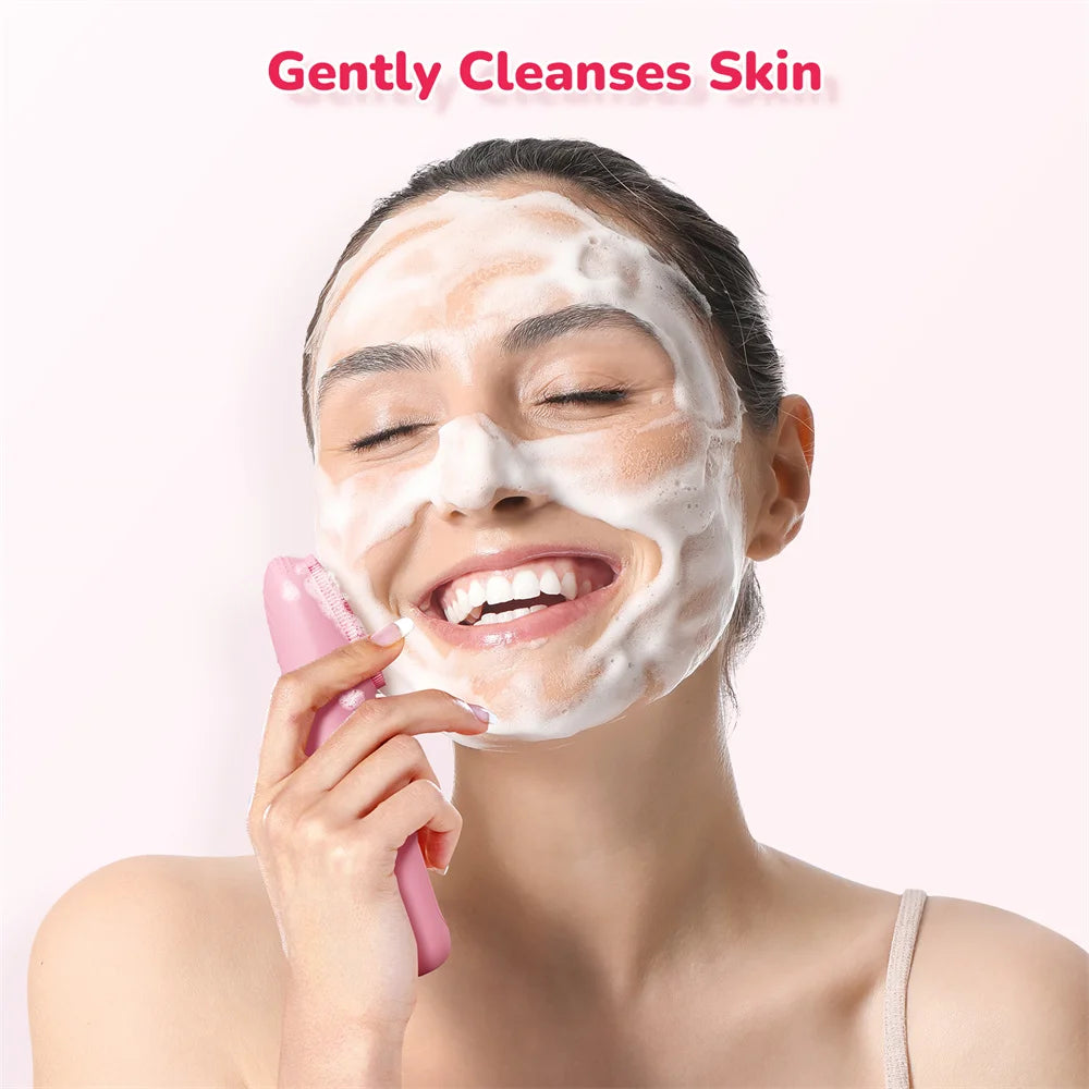 Electric Silicone Facial Cleansing Brush – Waterproof & Deep Cleaning
