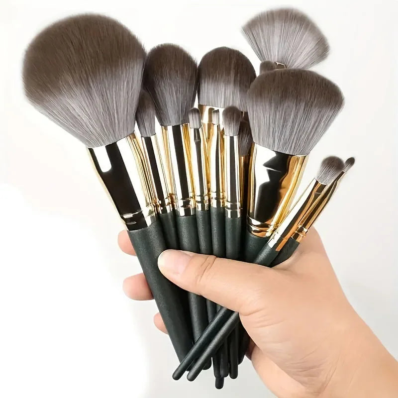14-Piece Luxury Makeup Brush Set – Professional Full-Face & Eye Brushes