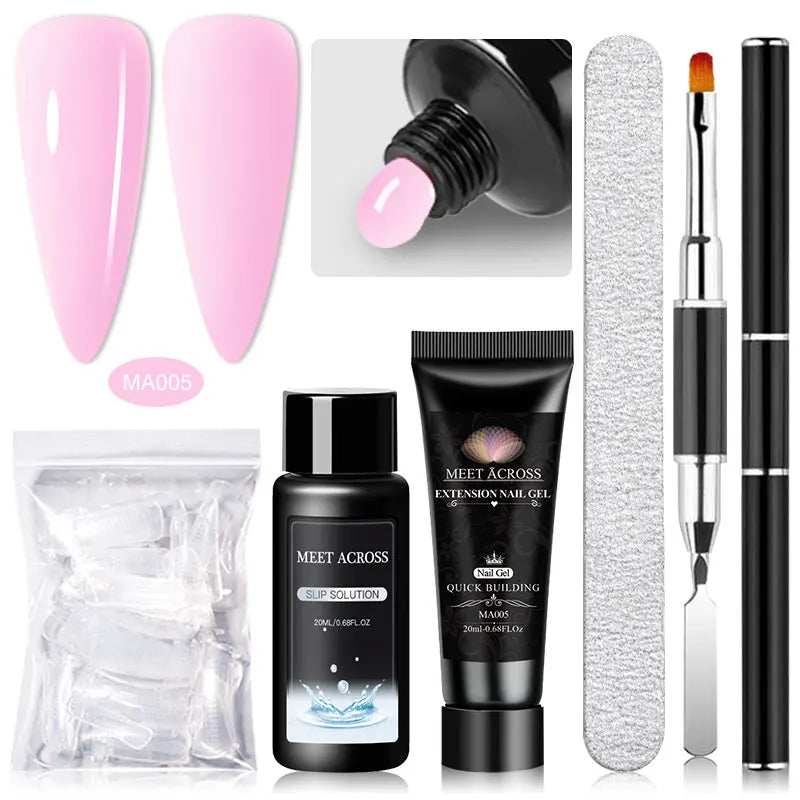 MEET ACROSS 5PCS/SET Nail Extension Gel – DIY Professional Manicure