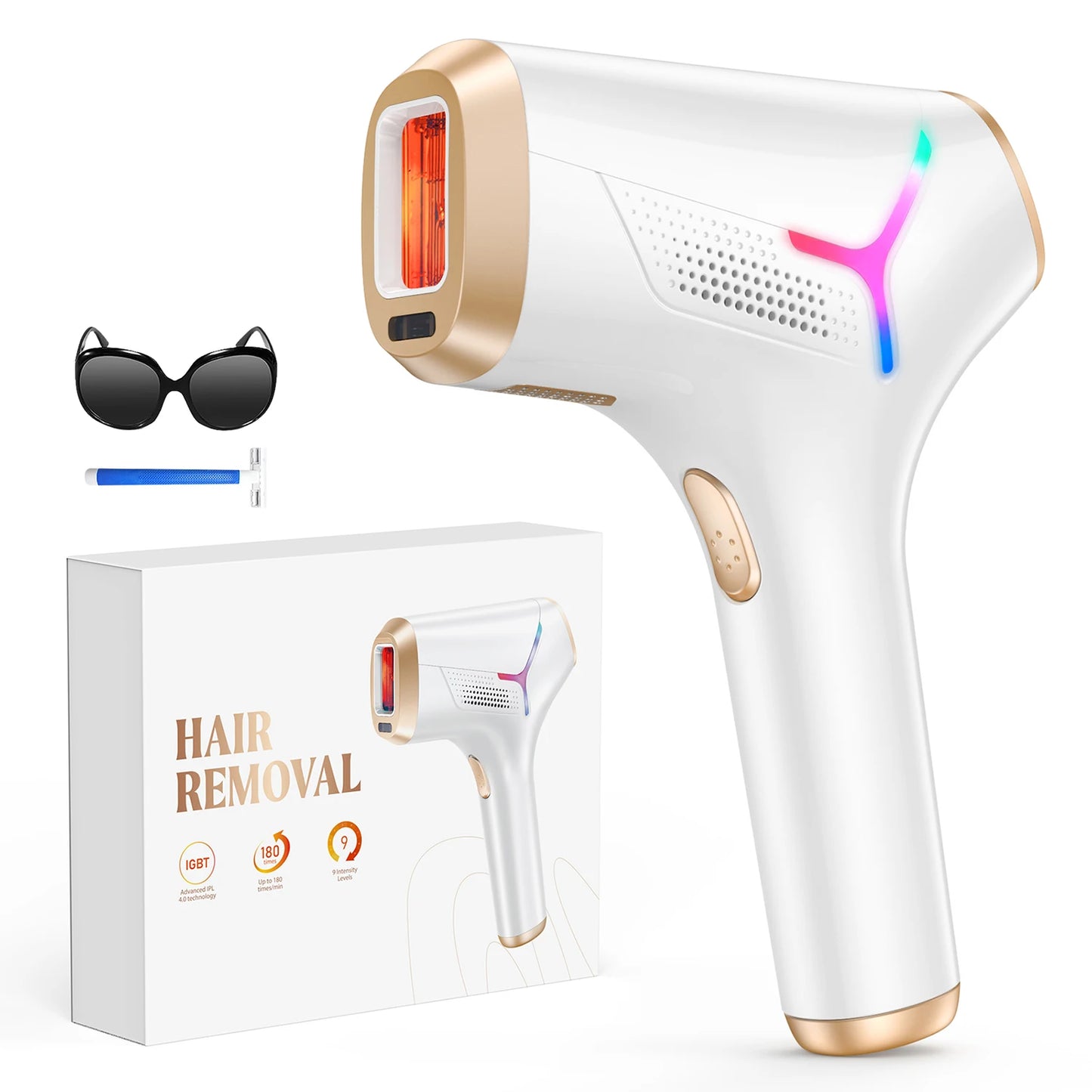 990,000 Flashes IPL Laser Hair Removal – Painless & Permanent