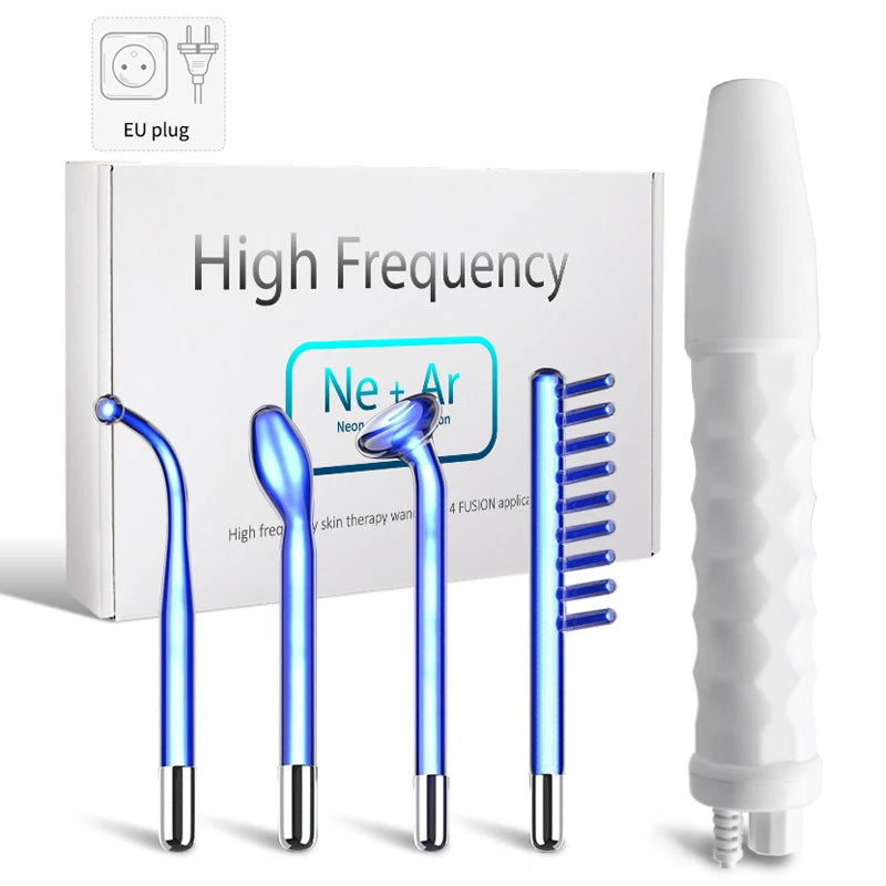 High-Frequency Facial Machine – Electrotherapy Wand for Skin Rejuvenation