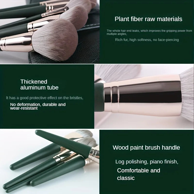 14-Piece Luxury Makeup Brush Set – Professional Full-Face & Eye Brushes