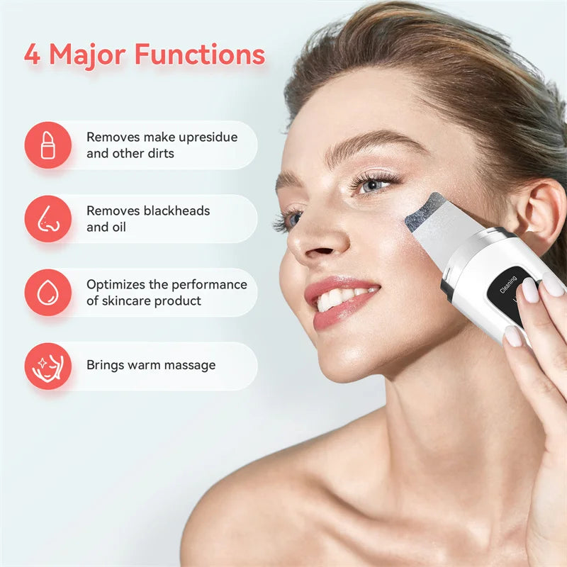 Ultrasonic Skin Scrubber – Facial Exfoliator & Blackhead Remover