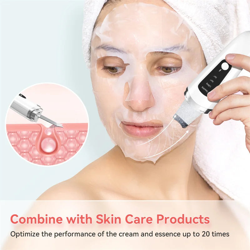 Ultrasonic Skin Scrubber – Facial Exfoliator & Blackhead Remover