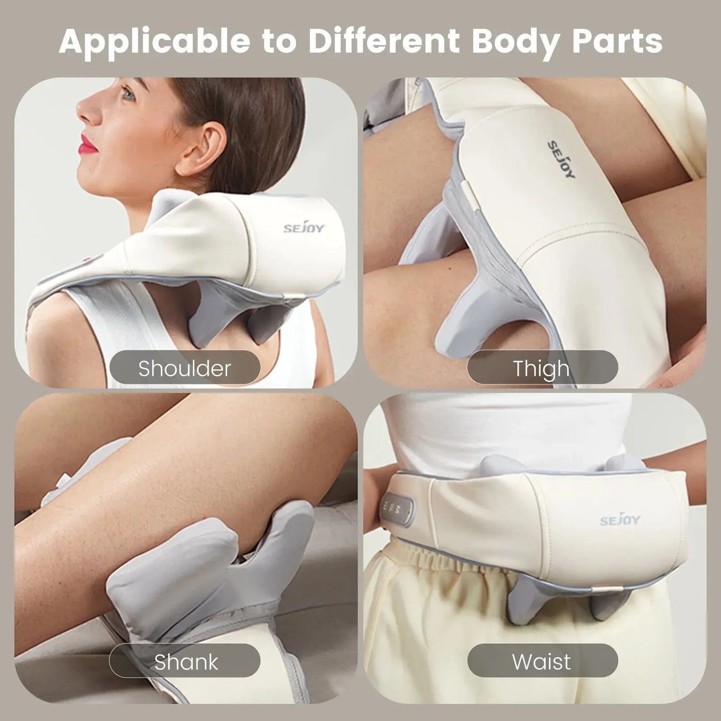 Sejoy Rechargeable Neck Massager with Heat & Air Compression