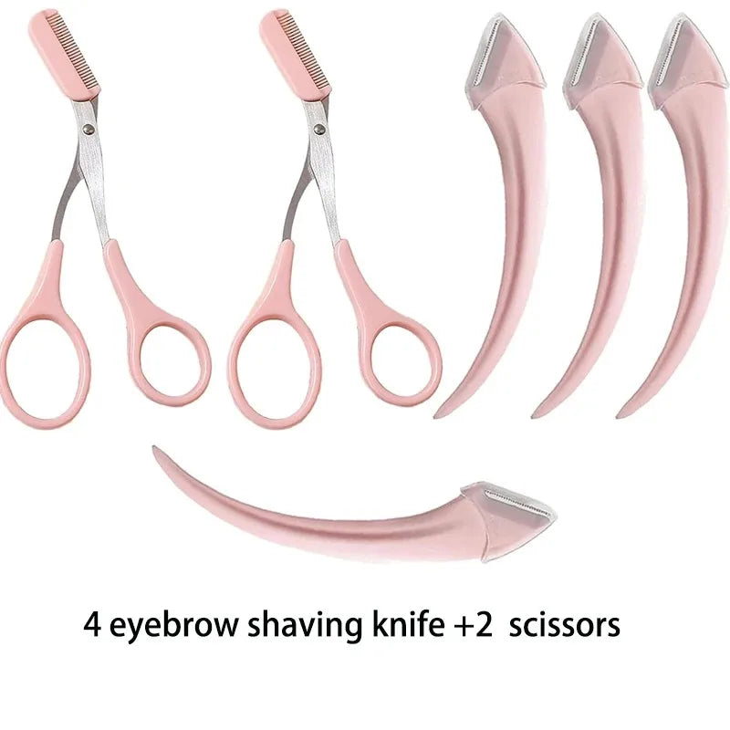 6pcs Eyebrow & Lash Grooming Set – Multi-Color Beauty Kit