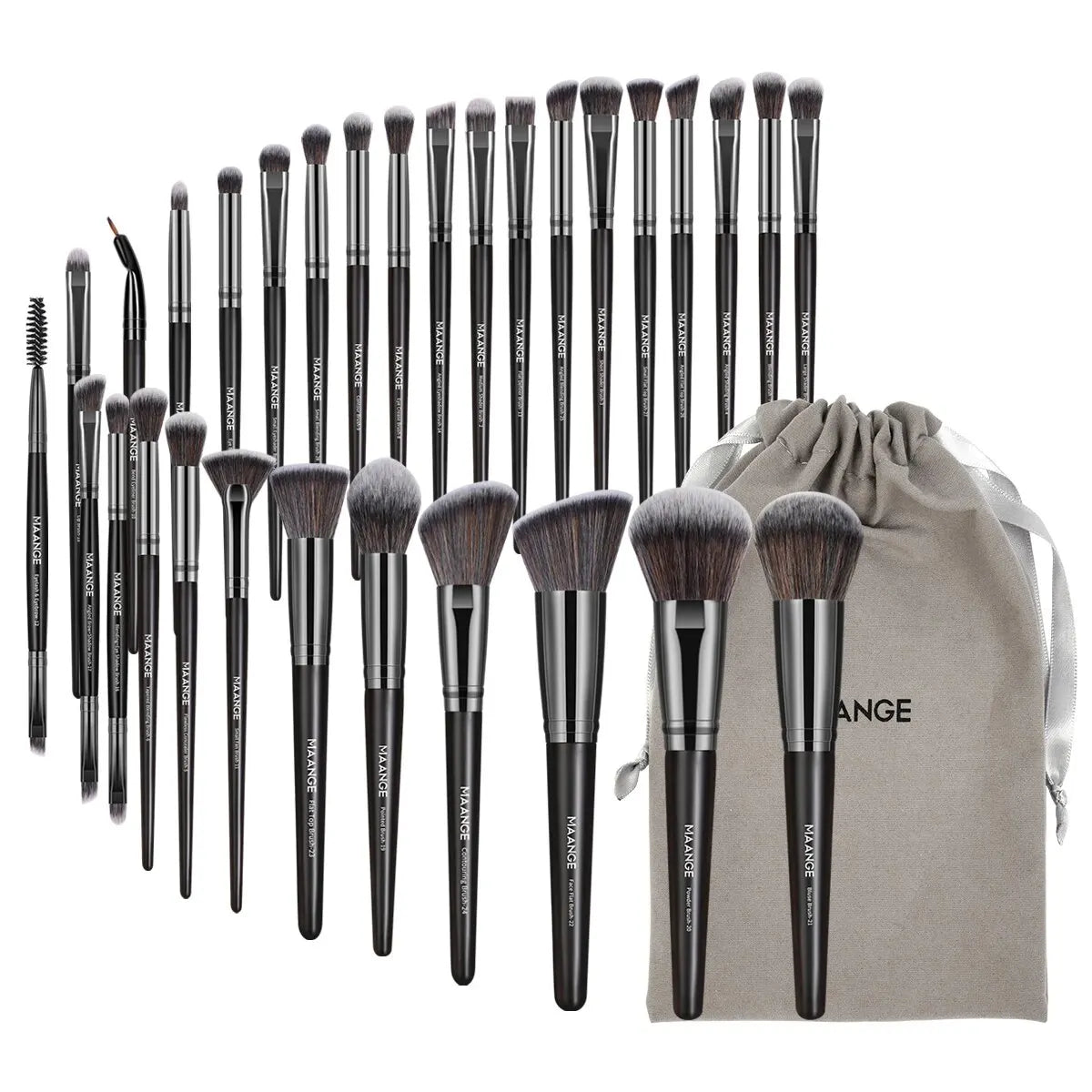30pcs Professional Makeup Brush Set – Complete Beauty Tools with Bag