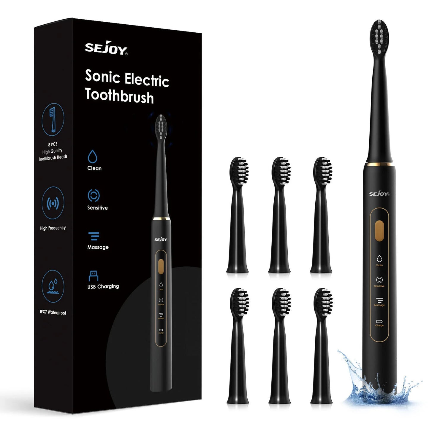 SEJOY Sonic Electric Toothbrush – Smart Rechargeable