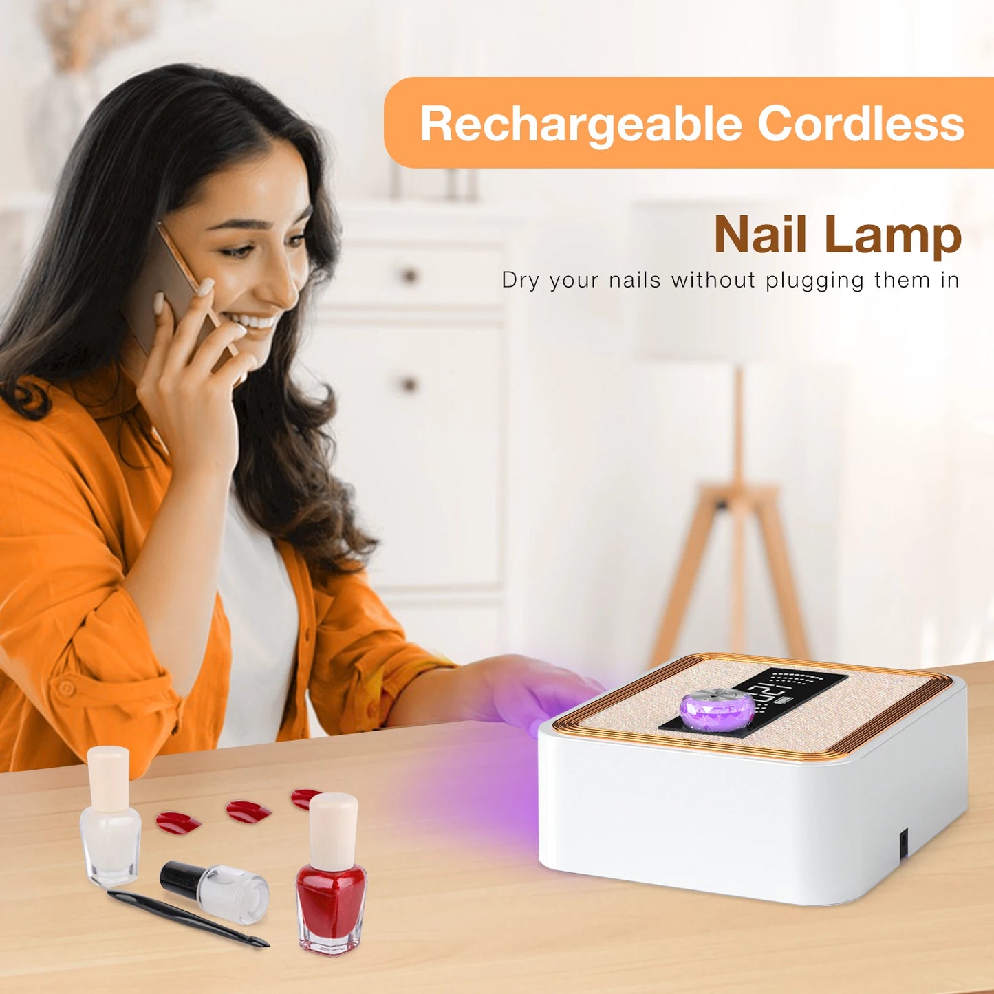 268W Cordless UV Nail Lamp – Sparkling Salon-Quality Nails Anywhere