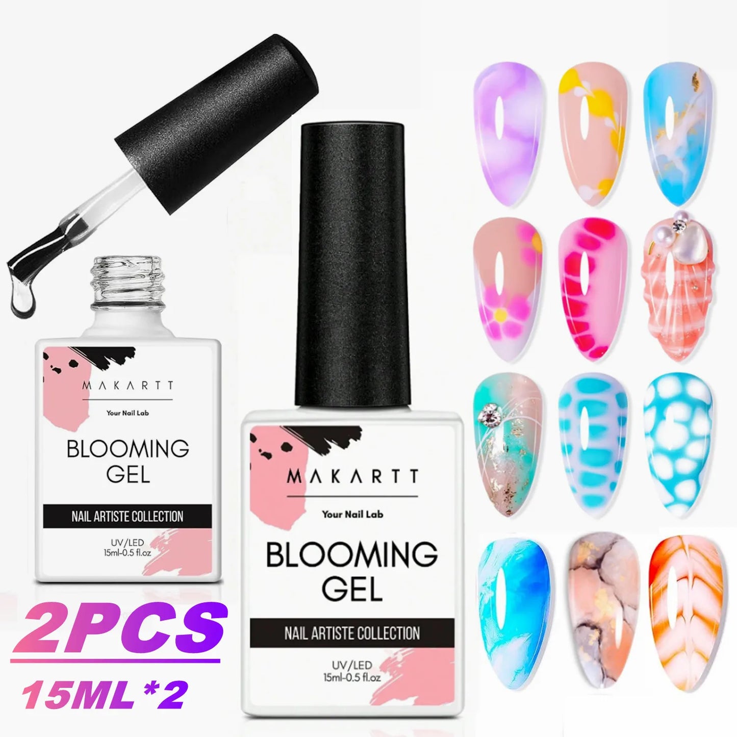 Nail Blooming Gel 15ml – Create Stunning Marble & Floral Nail Art