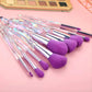 Crystal Acrylic Handle Eye Makeup Brush Set – Soft & Luxurious Travel Beauty Tools