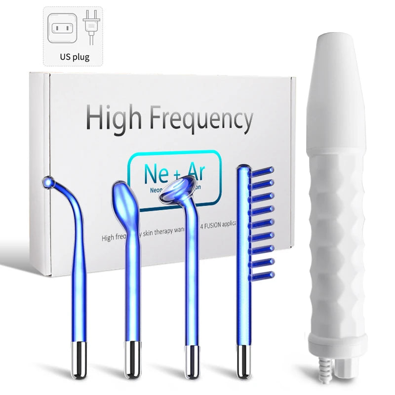 High-Frequency Facial Machine – Electrotherapy Wand for Skin Rejuvenation