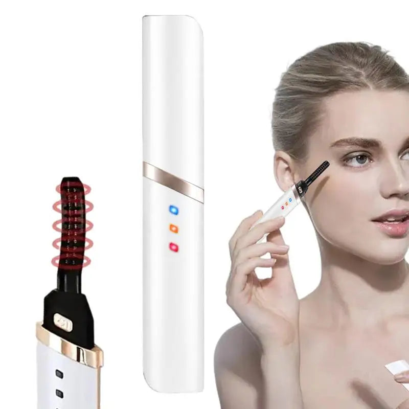 Electric Heated Eyelash Curler – USB Rechargeable, Fast Heating