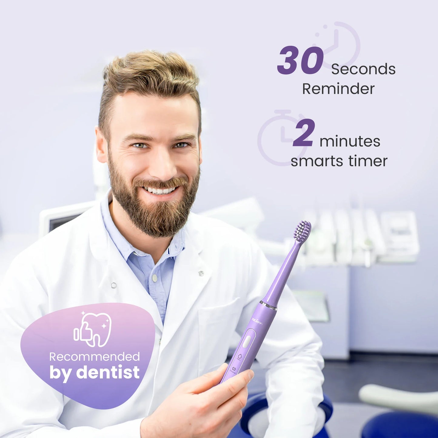 SEJOY Sonic Electric Toothbrush – Smart Rechargeable