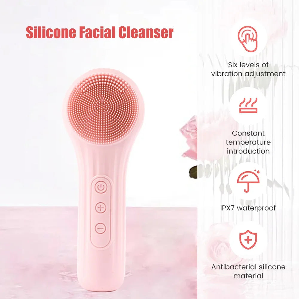 Sonic Silicone Facial Brush – Deep Cleansing & Pore Exfoliator
