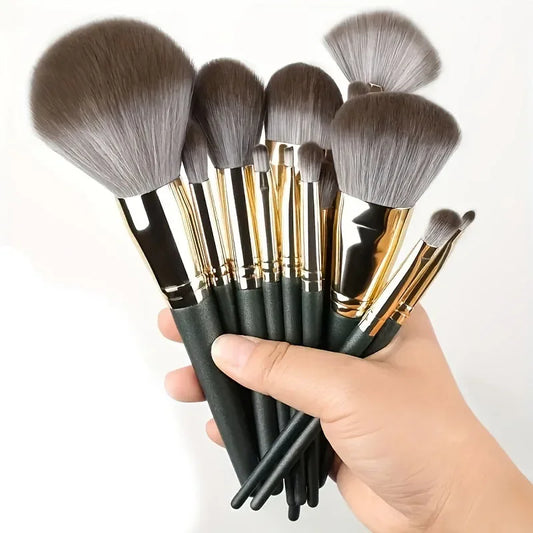 14-Piece Luxury Makeup Brush Set – Professional Full-Face & Eye Brushes