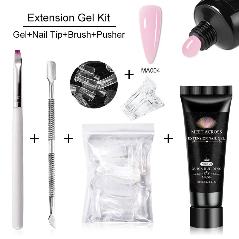 MEET ACROSS 5PCS/SET Nail Extension Gel – DIY Professional Manicure