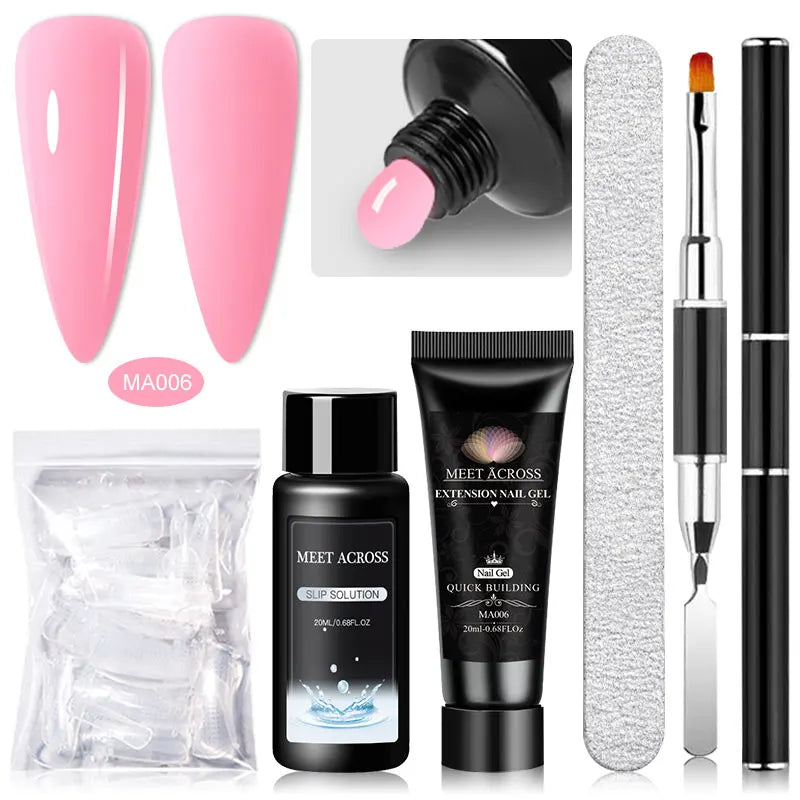 MEET ACROSS 5PCS/SET Nail Extension Gel – DIY Professional Manicure