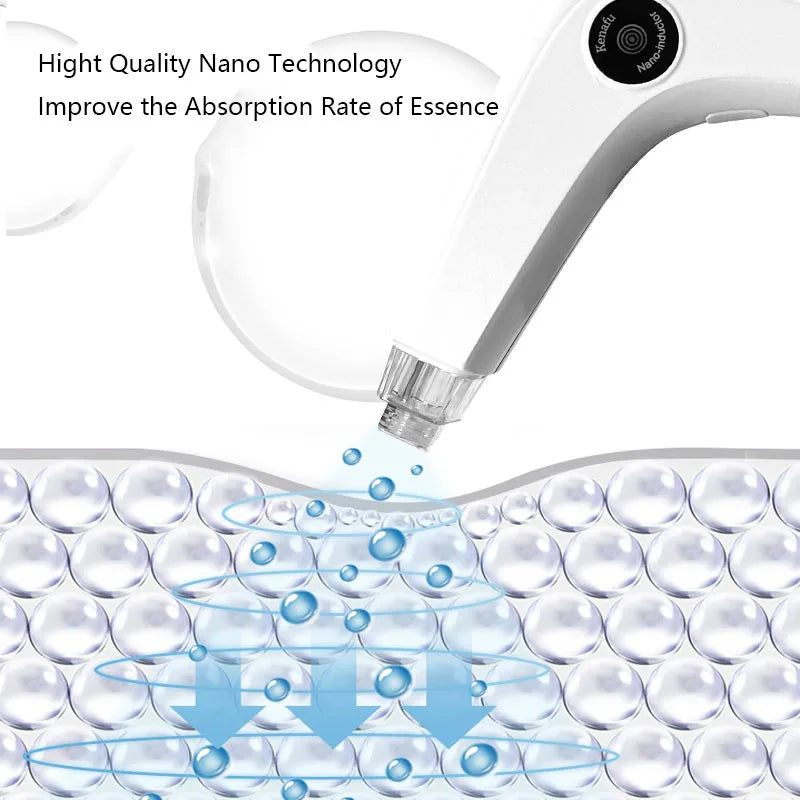 Nano Microneedling Pen – LED Photon Face Massager & Serum Applicator