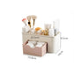 Acrylic Makeup Organizer – Storage Box with Drawer, Cotton Swab & Lipstick Holder