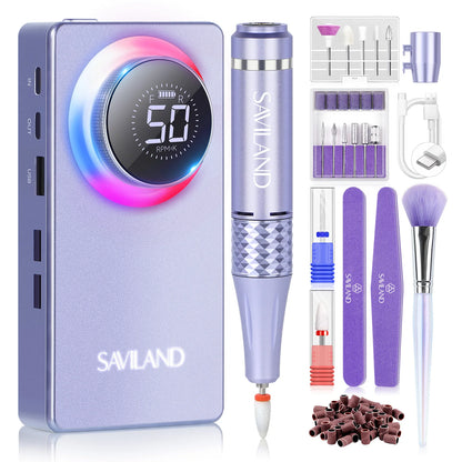 SAVILAND 50000RPM Rechargeable Electric Nail Drill – Professional Nail Care