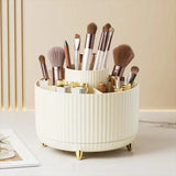 360° Rotating Makeup Brush Holder – Vanity Organizer for Brushes & Skincare