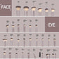 30pcs Professional Makeup Brush Set – Complete Beauty Tools with Bag