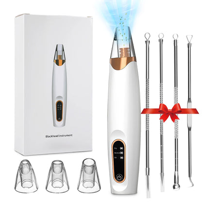 Electric Vacuum Suction Blackhead Remover – Rechargeable Facial Pore Cleaner