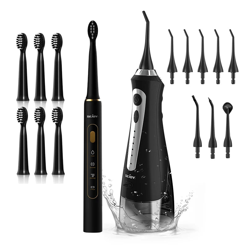 SEJOY Dental Irrigator & Electric Toothbrush Set