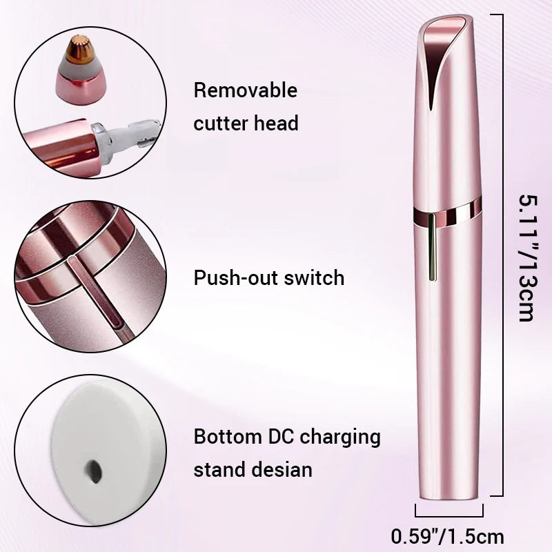 Electric Eyebrow Trimmer – USB Rechargeable Mini Shaper & Shaver