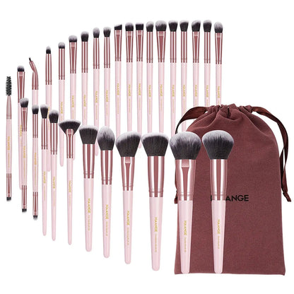 30pcs Professional Makeup Brush Set – Complete Beauty Tools with Bag