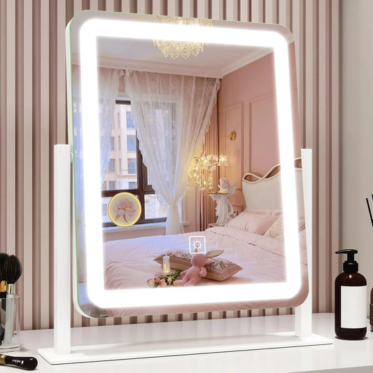 12.6" x 15" LED Makeup Mirror – Illuminated Vanity Mirror with Adjustable Lighting