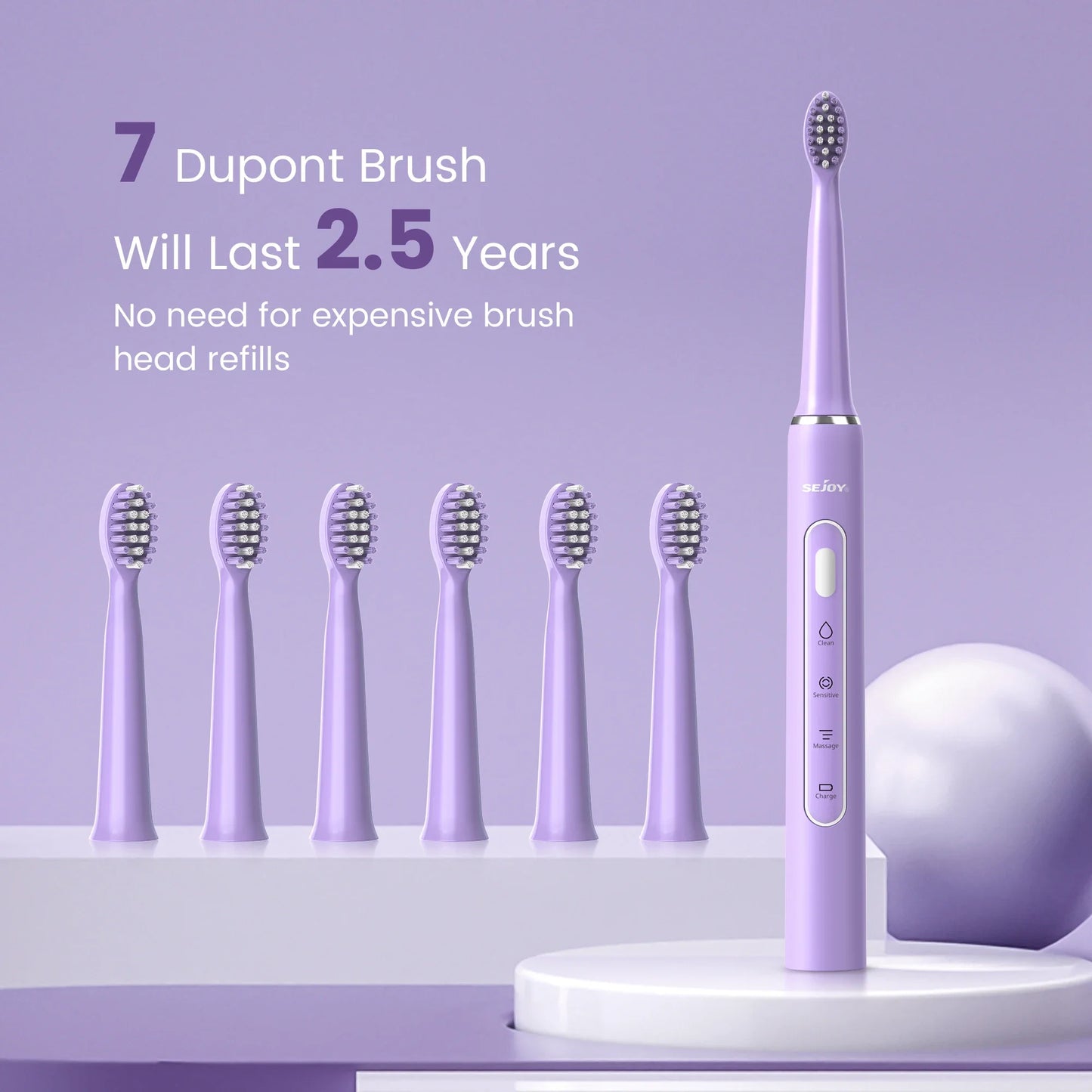 SEJOY Sonic Electric Toothbrush – Smart Rechargeable