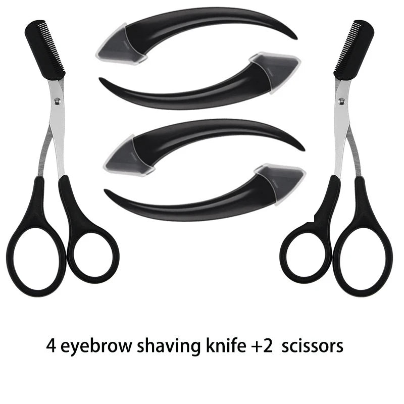 6pcs Eyebrow & Lash Grooming Set – Multi-Color Beauty Kit