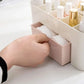 Acrylic Makeup Organizer – Storage Box with Drawer, Cotton Swab & Lipstick Holder