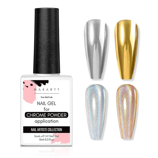 Makartt Gel Top Coat for Chrome Nail Powder – Mirror Shine Finish