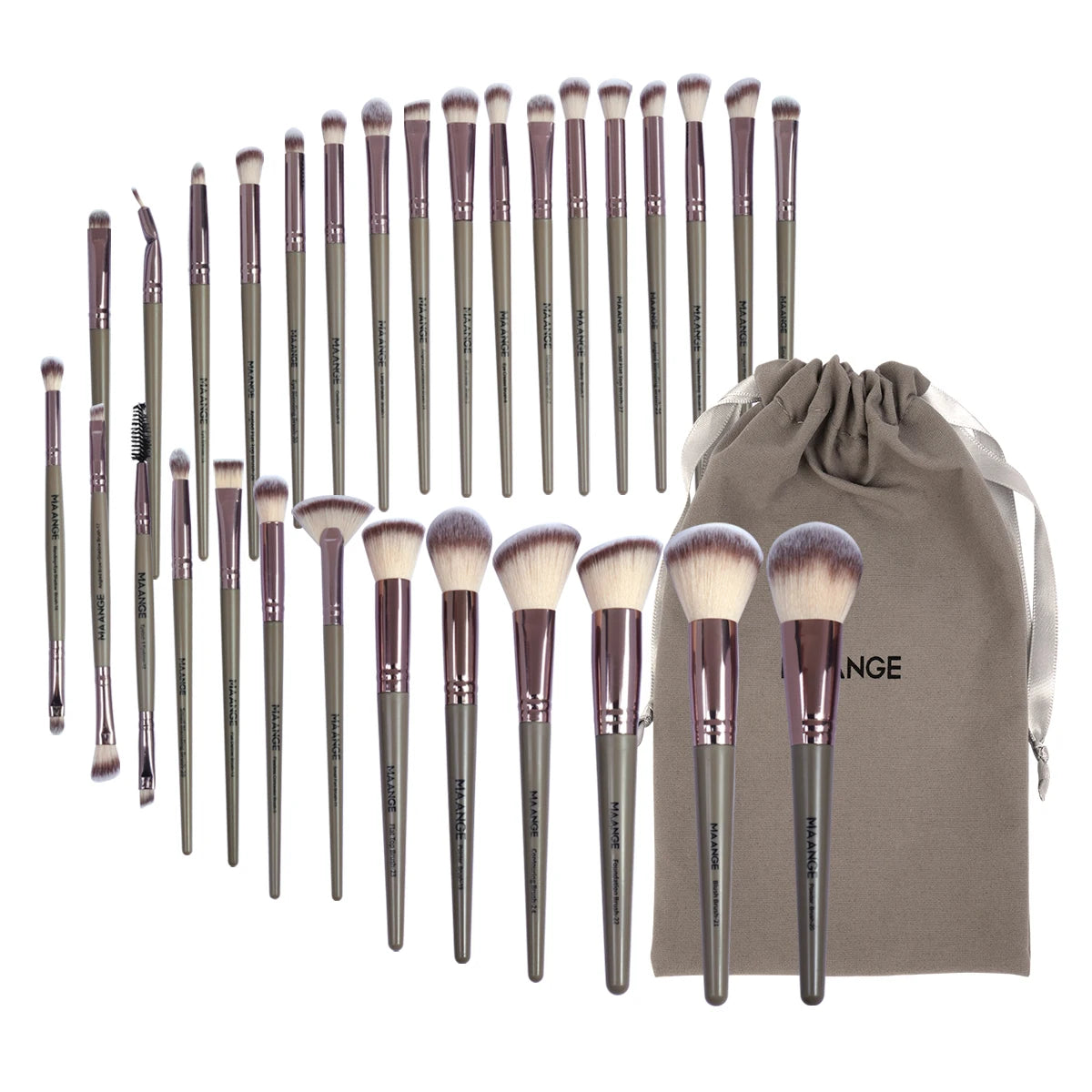 30pcs Professional Makeup Brush Set – Complete Beauty Tools with Bag