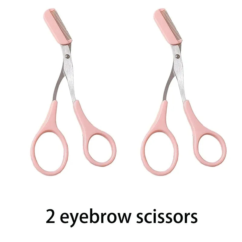 6pcs Eyebrow & Lash Grooming Set – Multi-Color Beauty Kit