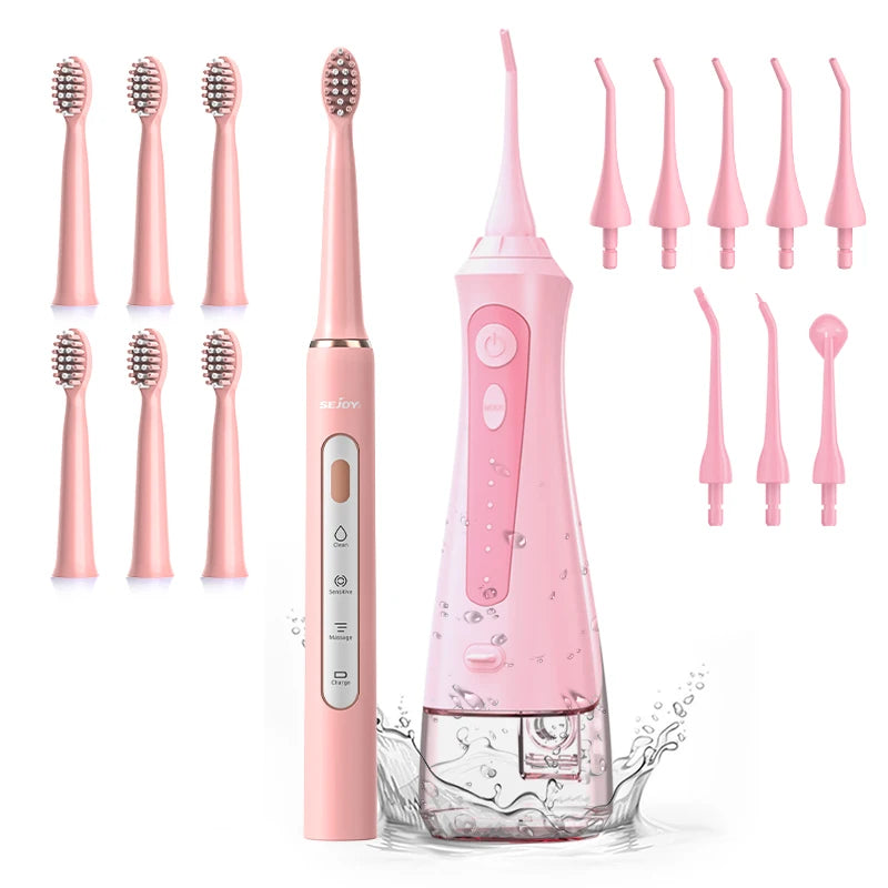 SEJOY Dental Irrigator & Electric Toothbrush Set