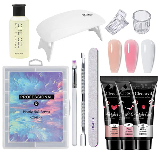Poly Nail Extension Gel Kit Starter – All-in-One Nail Art Solution