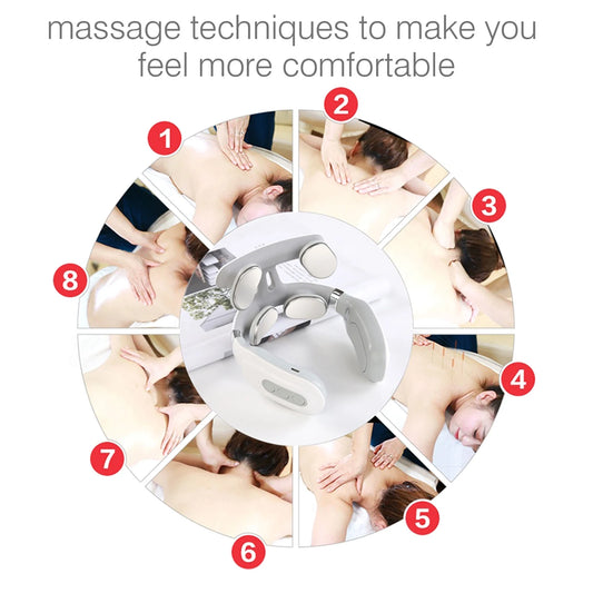 Neck Massage Machine – 4-Head Heating & Vibration Therapy