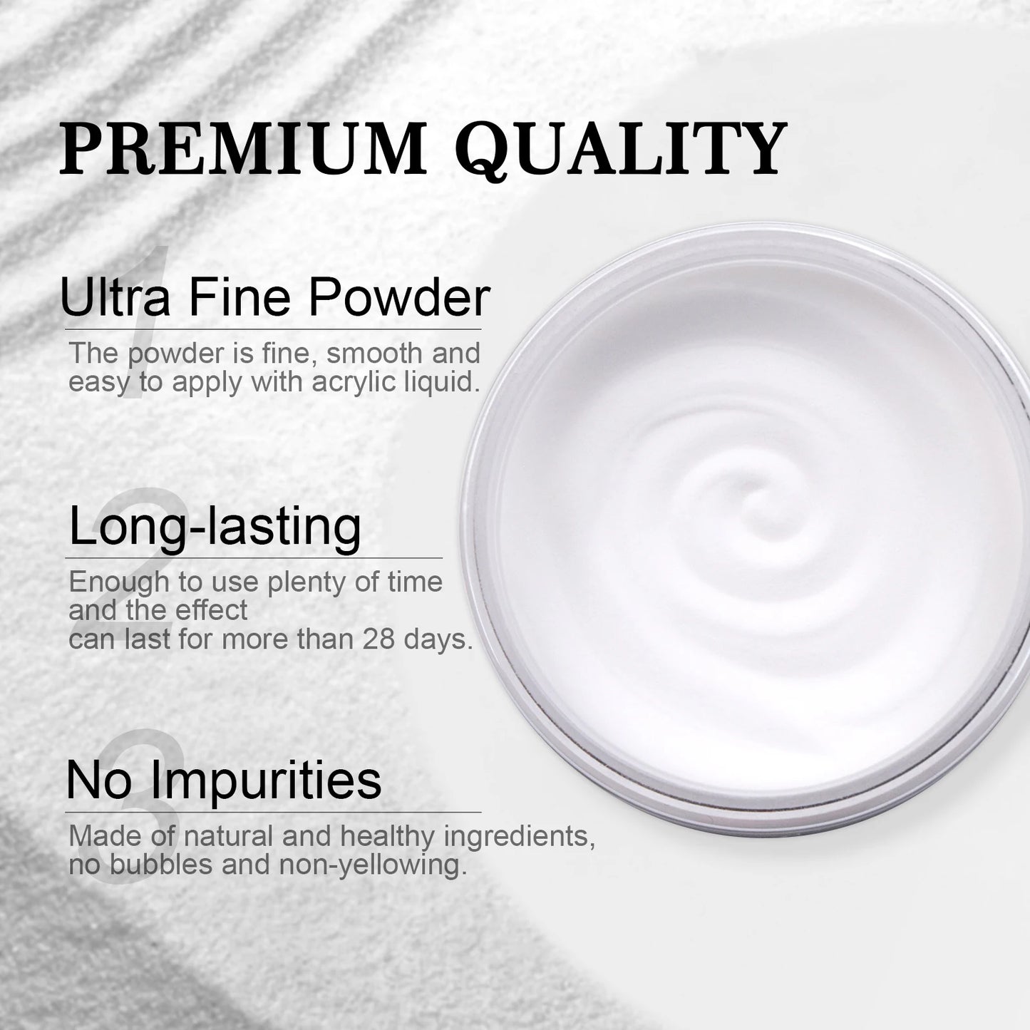 SAVILAND Clear Acrylic Powder – Large Capacity for Stunning Nail Art