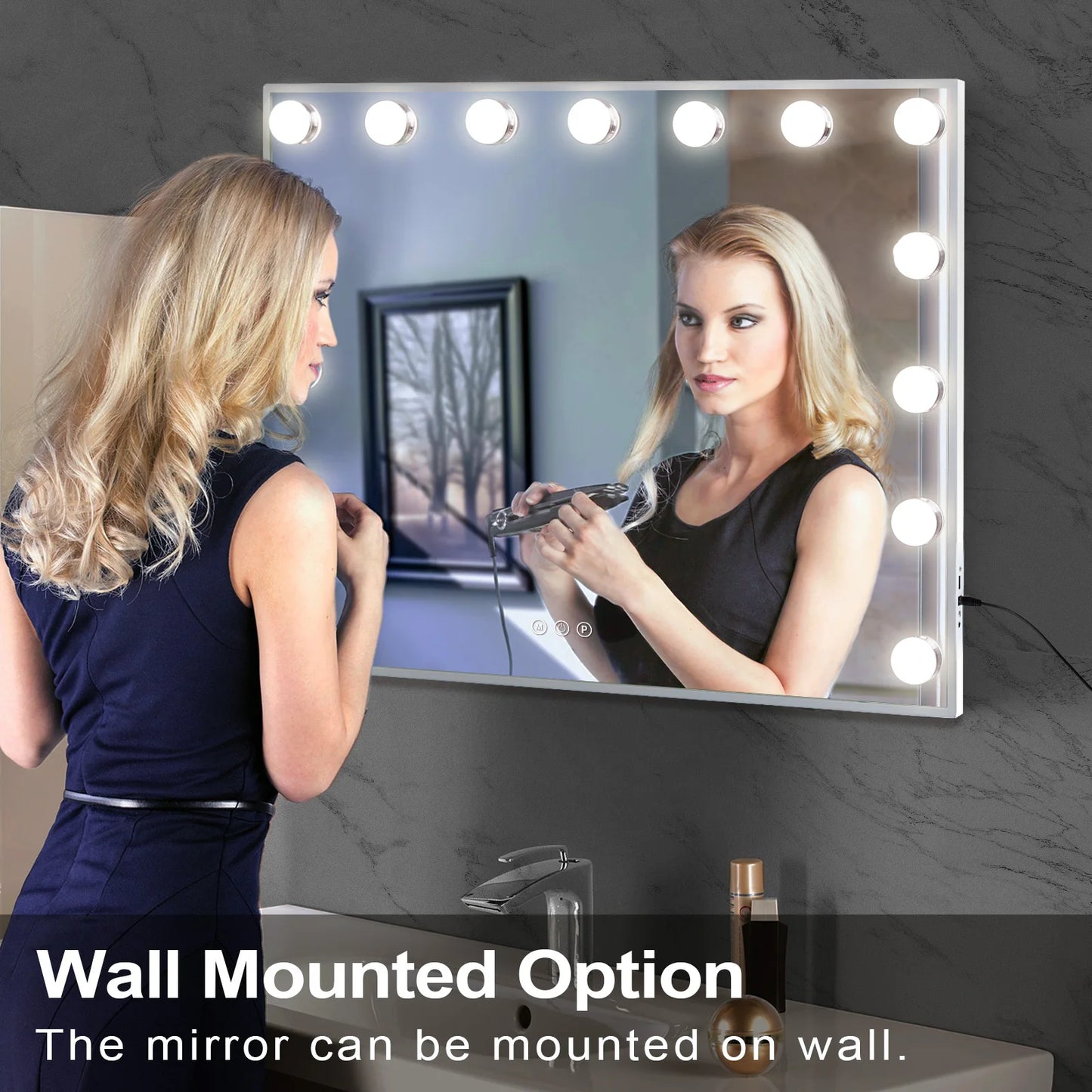 FENCHILIN Vanity Mirror with Lights – Hollywood-Style Lighted Makeup Mirror