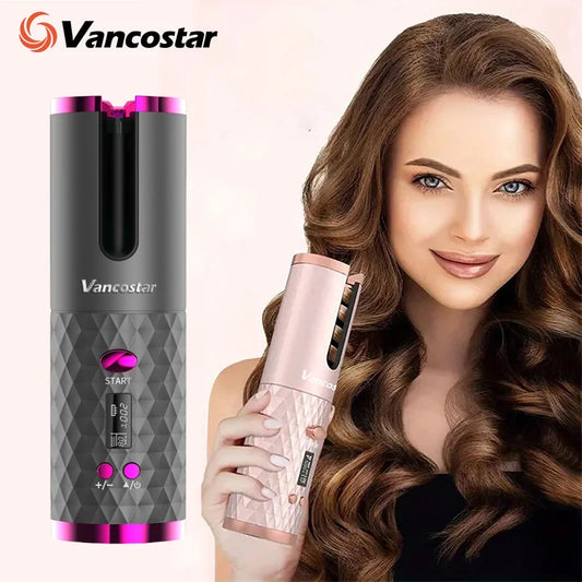 Wireless Electric Hair Curler – Cordless Automatic Hair Curler for Curls & Waves