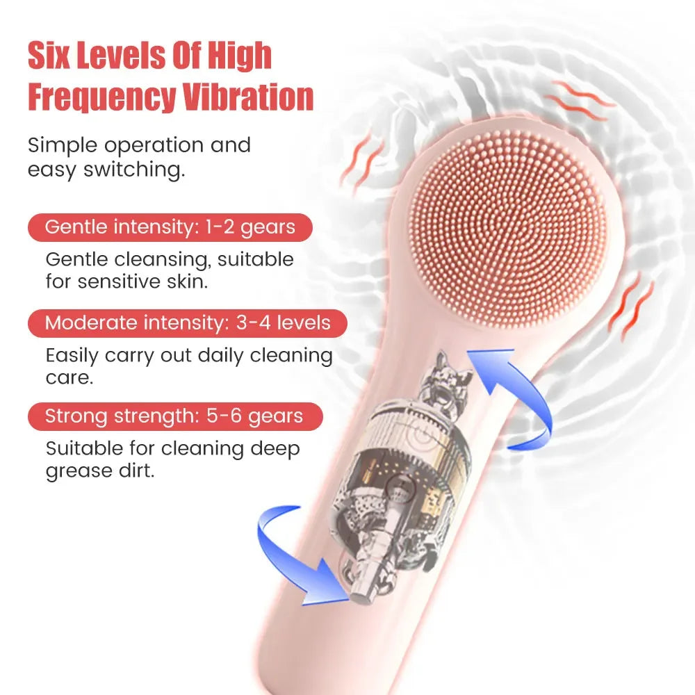 Sonic Silicone Facial Brush – Deep Cleansing & Pore Exfoliator