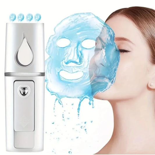 Mini Nano Mist Sprayer – USB Rechargeable Facial Steamer & Humidifier