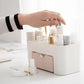 Acrylic Makeup Organizer – Storage Box with Drawer, Cotton Swab & Lipstick Holder
