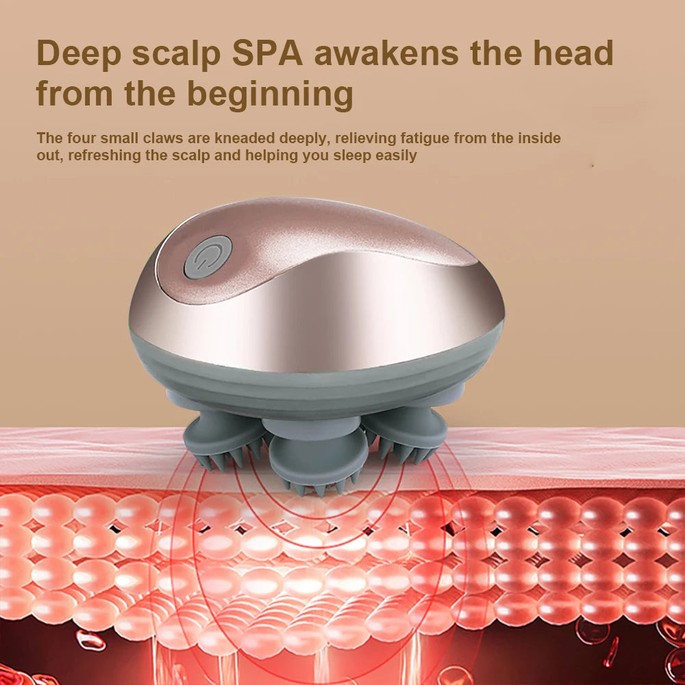 Mini Head Massage Machine – Silicone Scalp & Shoulder Relaxation