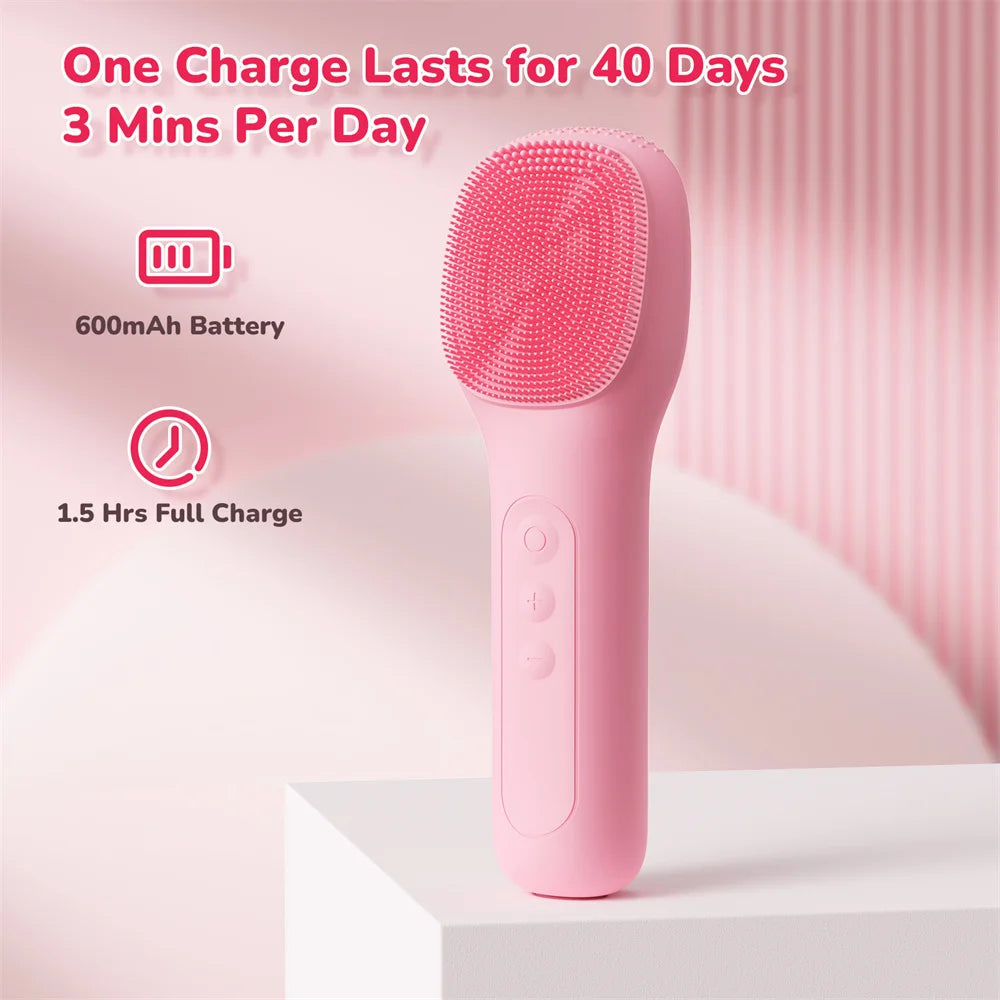 Electric Silicone Facial Cleansing Brush – Waterproof & Deep Cleaning
