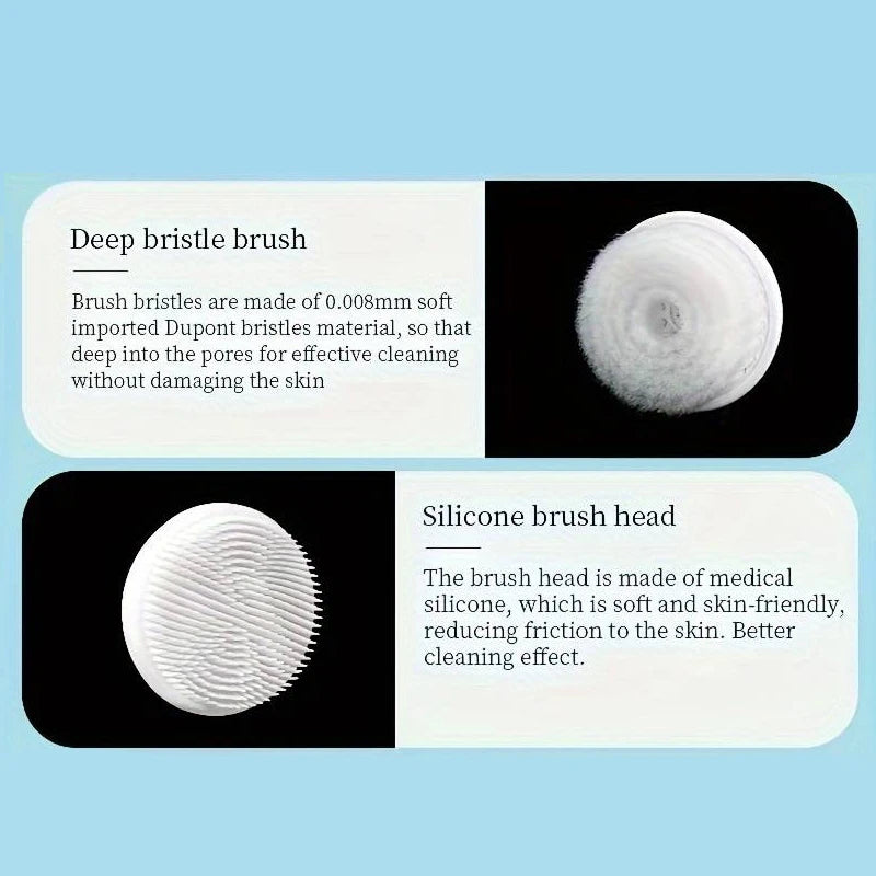 Electric 3-in-1 Facial Cleansing Brush – Rose Gold Edition